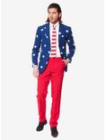 OppoSuits Men's Stars And Stripes Americana Suit, BLUE  RED, hi-res