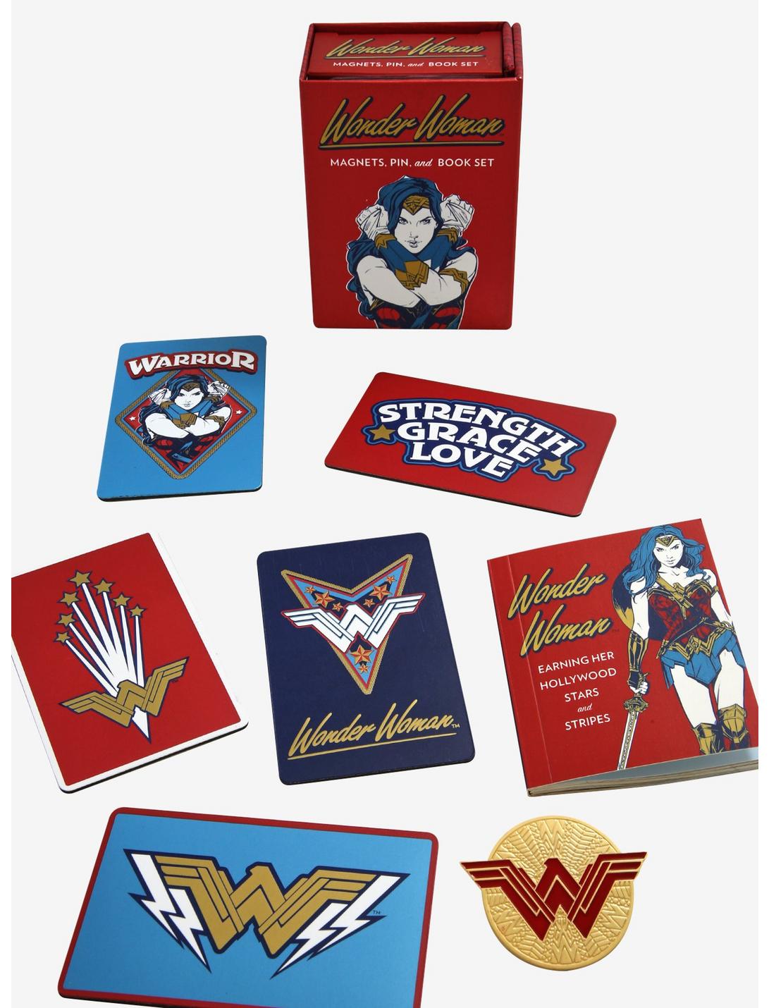 DC Comics Wonder Woman Magnets, Pin, & Book Set, , hi-res