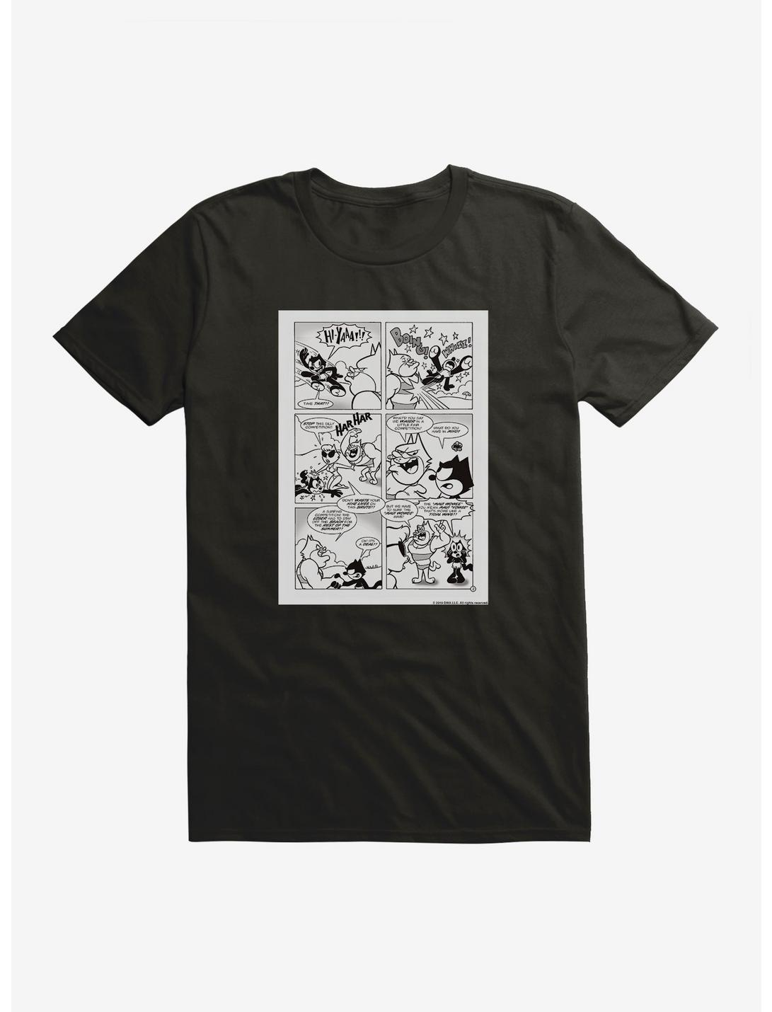 Felix The Cat Comic Strip T-Shirt, BLACK, hi-res