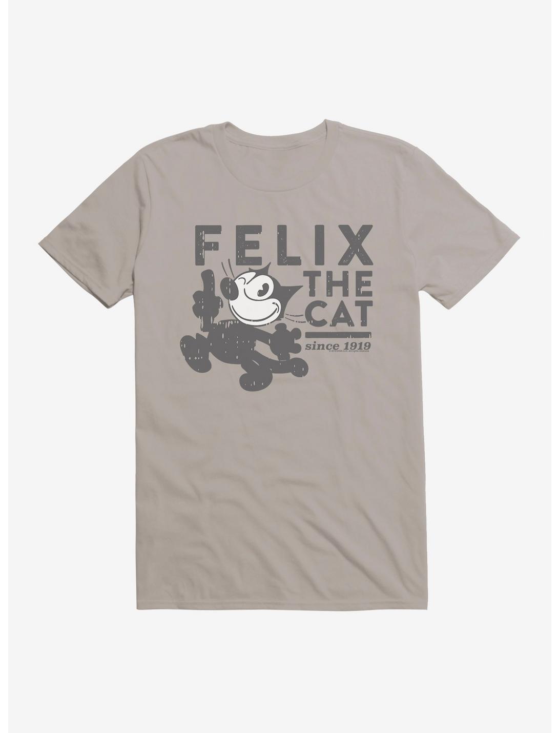 Felix The Cat Distressed Logo T-Shirt, LIGHT GREY, hi-res