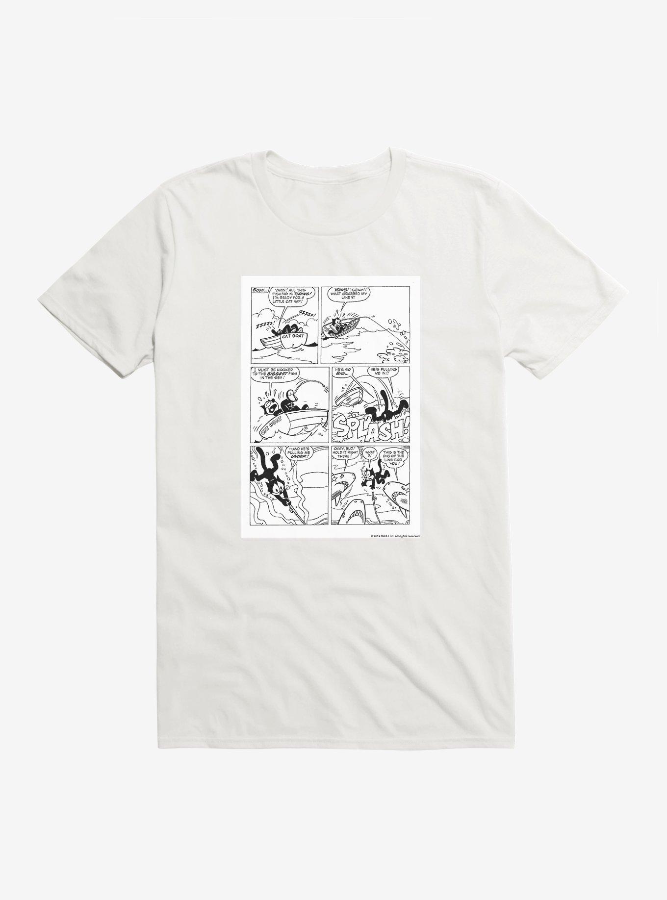 Felix The Cat Fishing Comic Strip T-Shirt | BoxLunch