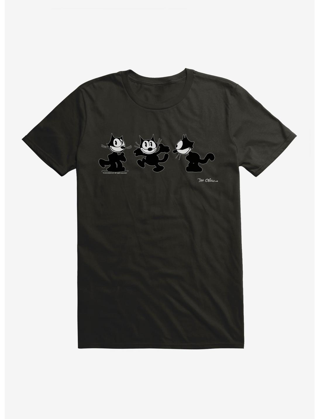 Felix The Cat Happy Faces T-Shirt, BLACK, hi-res