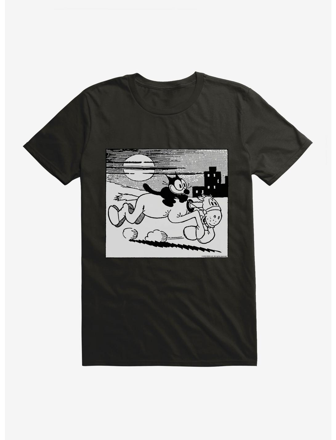 Felix The Cat Riding Through Town T-Shirt, BLACK, hi-res