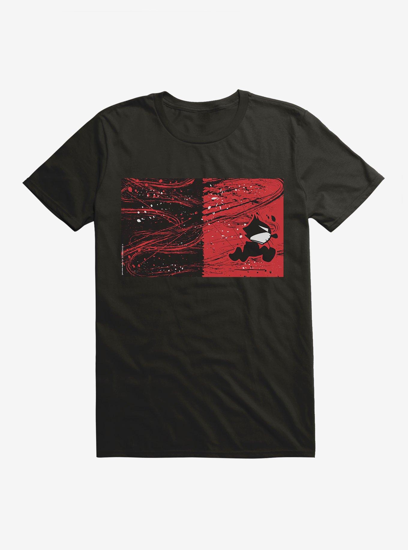 Felix The Cat Running Art T-Shirt, BLACK, hi-res
