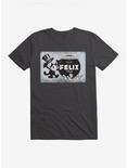 Felix The Cat Vintage Logo Poster T-Shirt, DARK GREY, hi-res