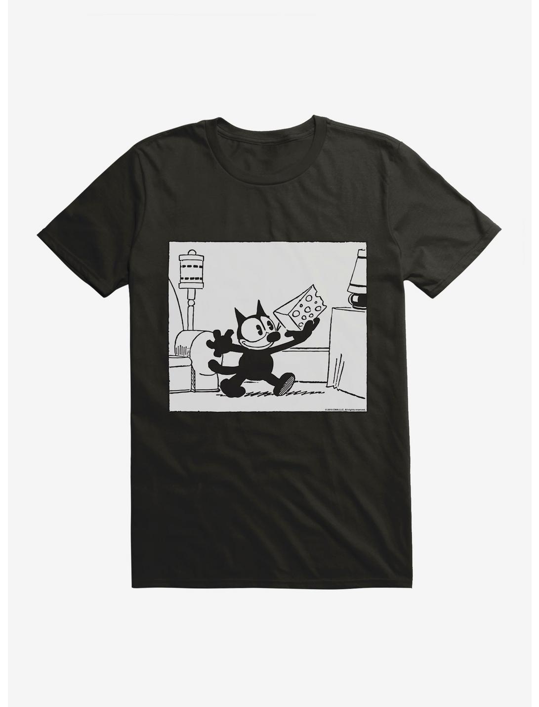 Felix The Cat The Cheese T-Shirt, BLACK, hi-res