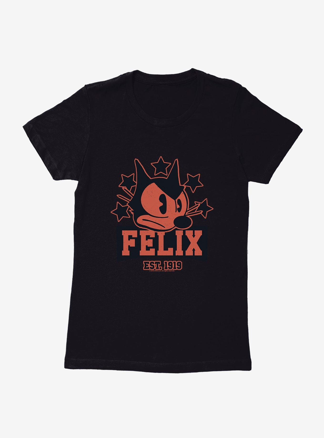 Felix The Cat Est. 1919 Womens T-Shirt, BLACK, hi-res