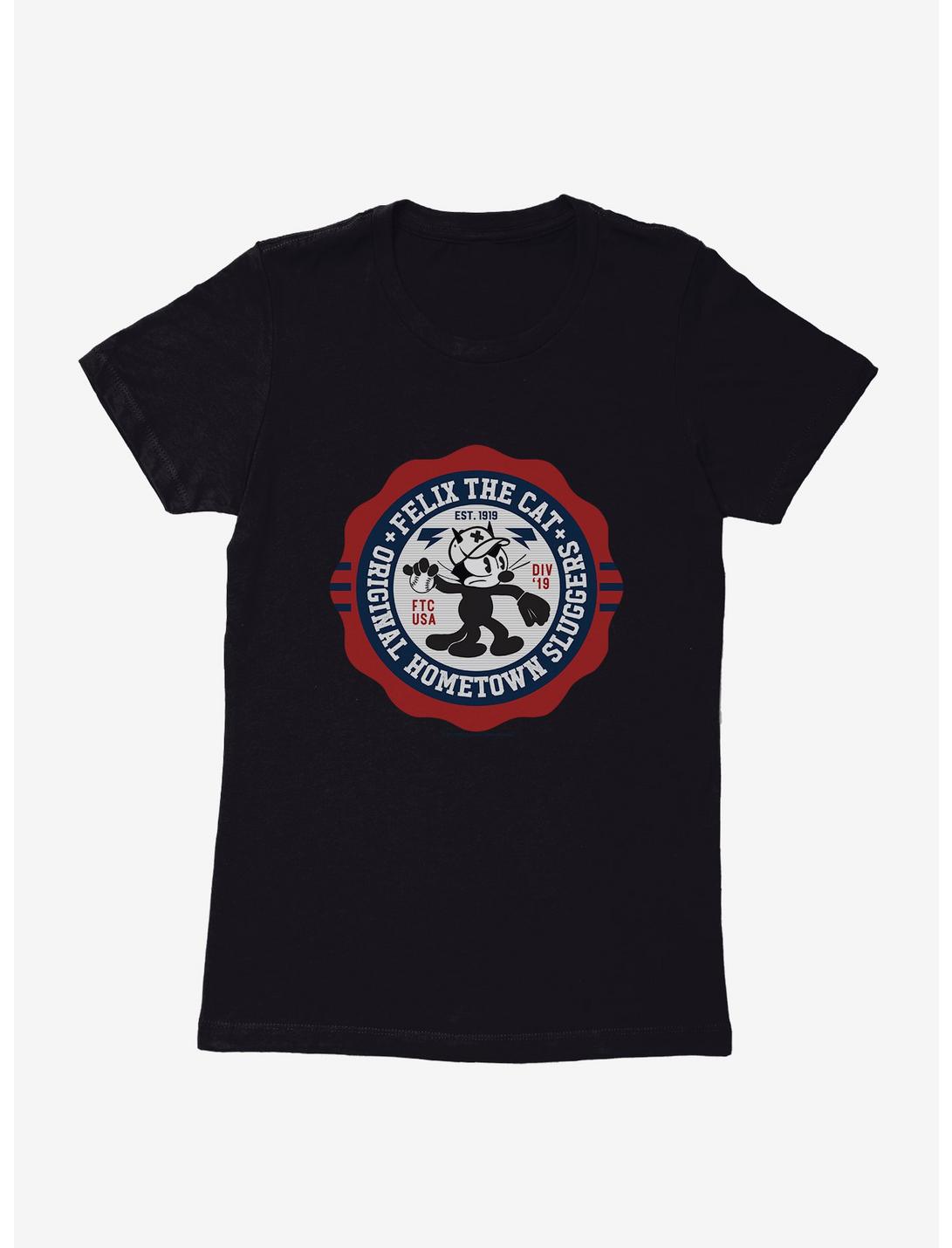 Felix The Cat Original Hometown Sluggers Womens T-Shirt, BLACK, hi-res