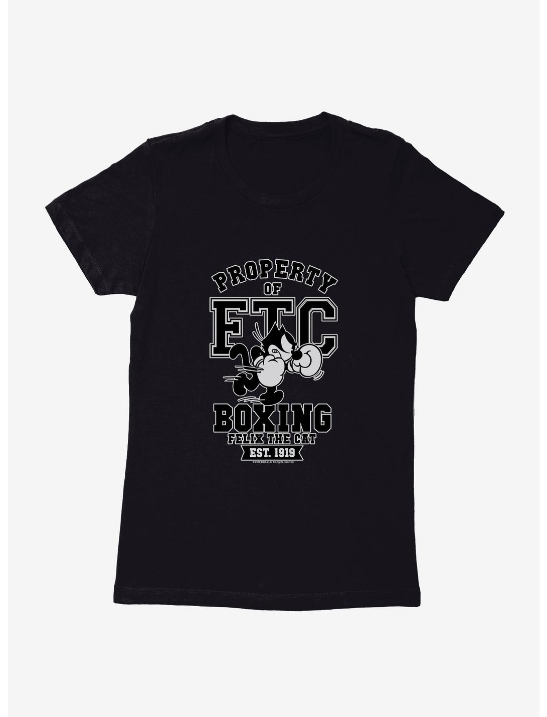 Felix The Cat Property of FTC Boxing Womens T-Shirt, BLACK, hi-res