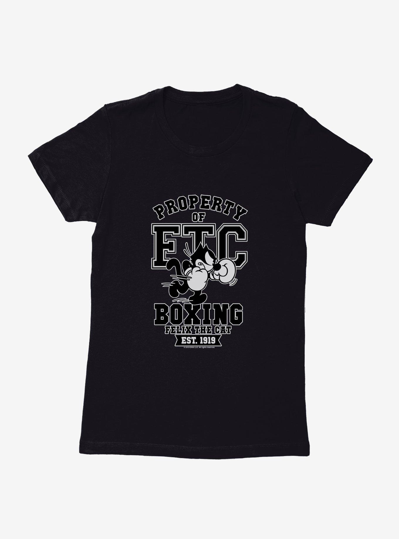 Felix The Cat Property of FTC Boxing Womens T-Shirt, BLACK, hi-res