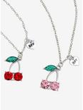Pink & Red Cherry Best Friend Necklace Set, , hi-res