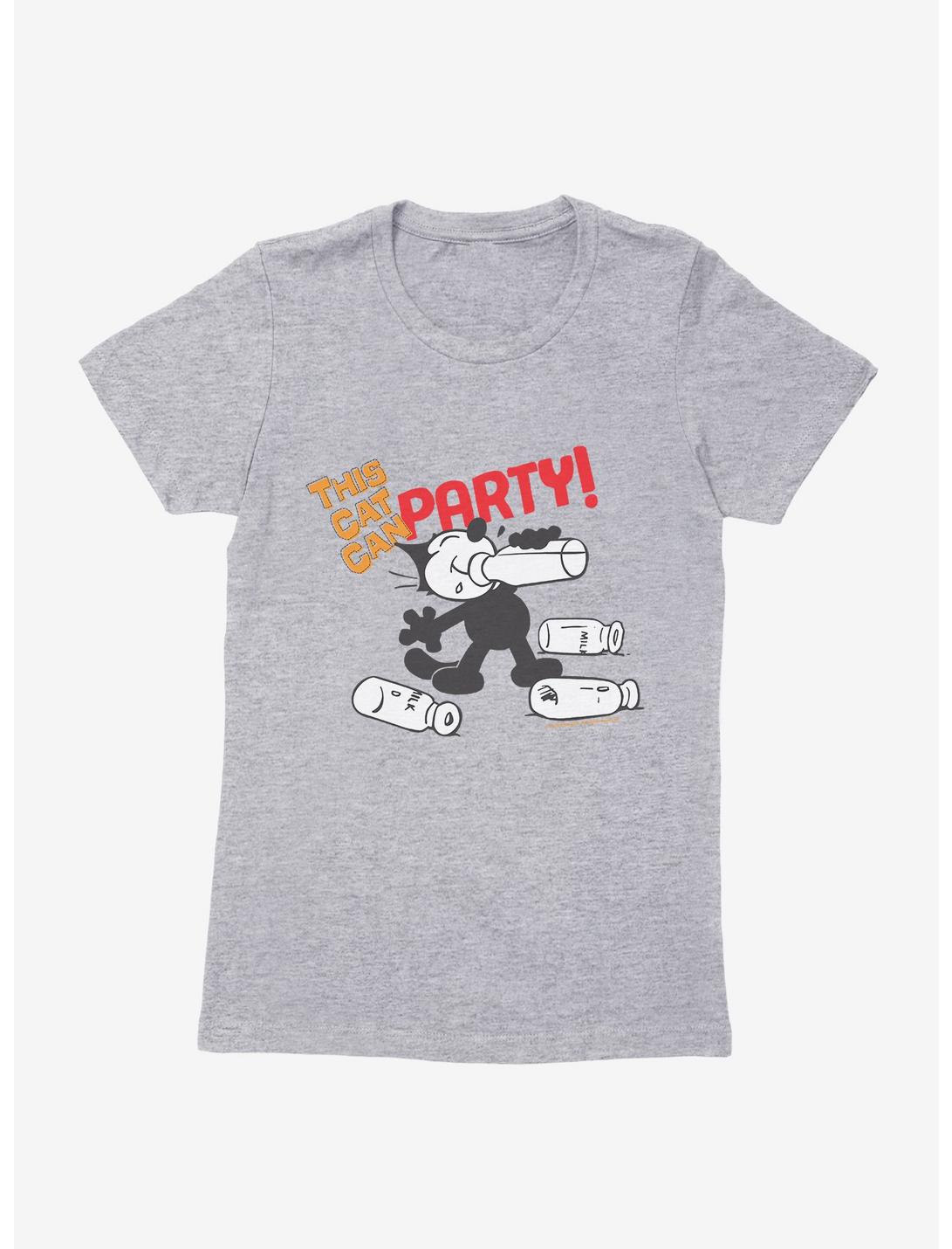 Felix The Cat This Cat Can Party Womens T-Shirt, HEATHER, hi-res