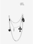 Safety Pin Cross Icon Chain Cuff Earring, , hi-res