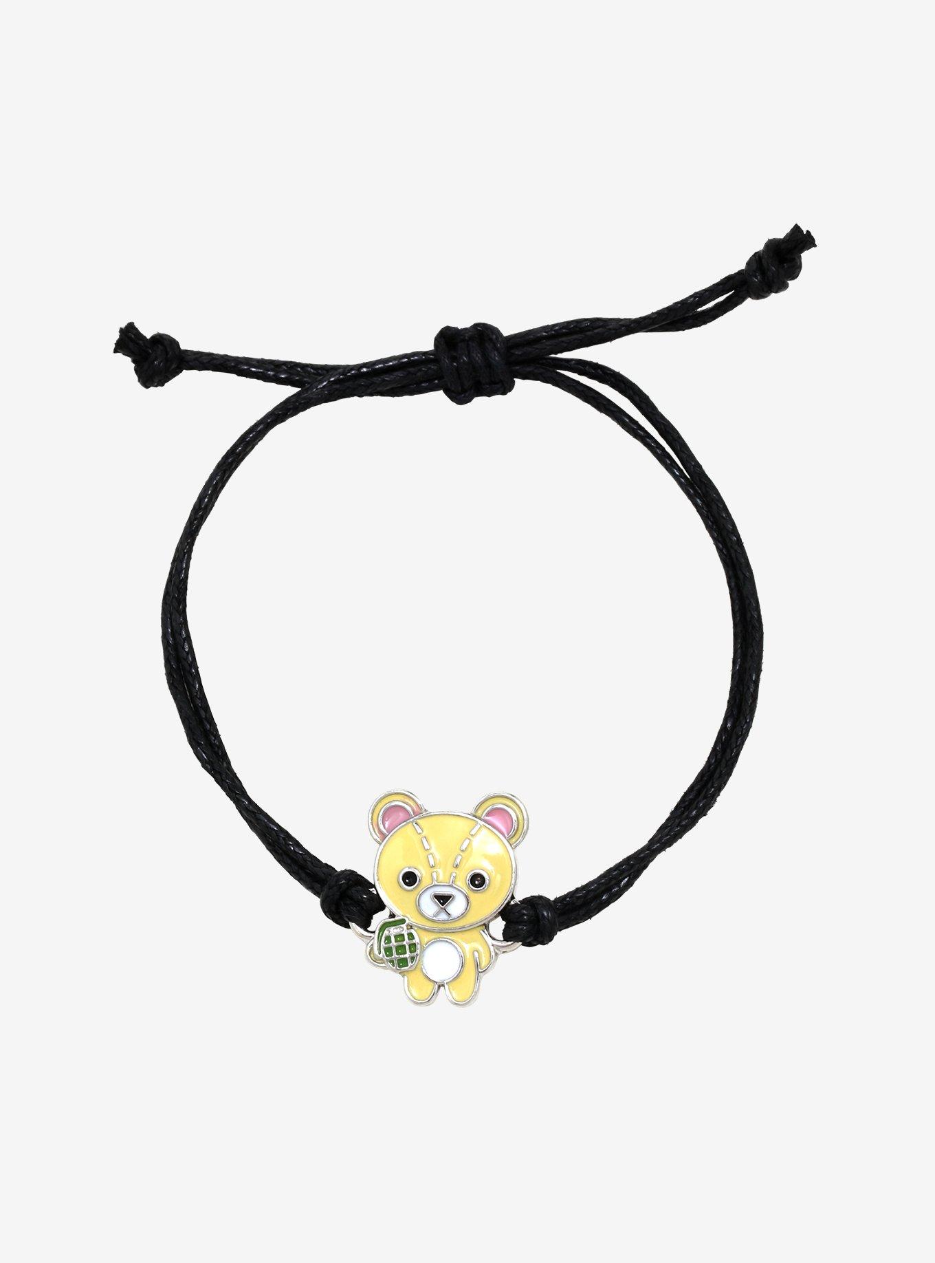 Bear With Grenade Cord Bracelet, , hi-res