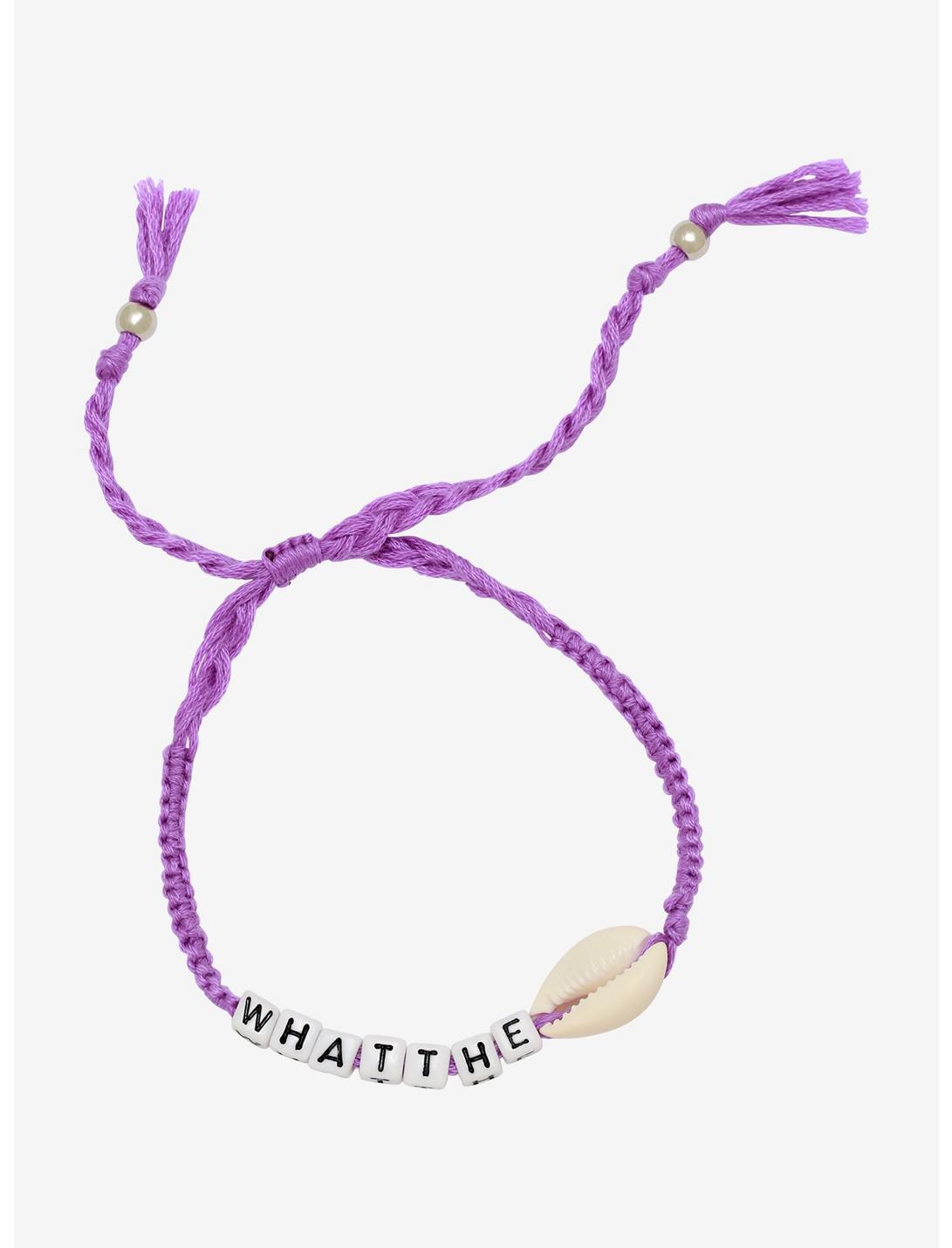 What The Shell Letter Bead Cord Bracelet, , hi-res