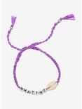 What The Shell Letter Bead Cord Bracelet, , hi-res
