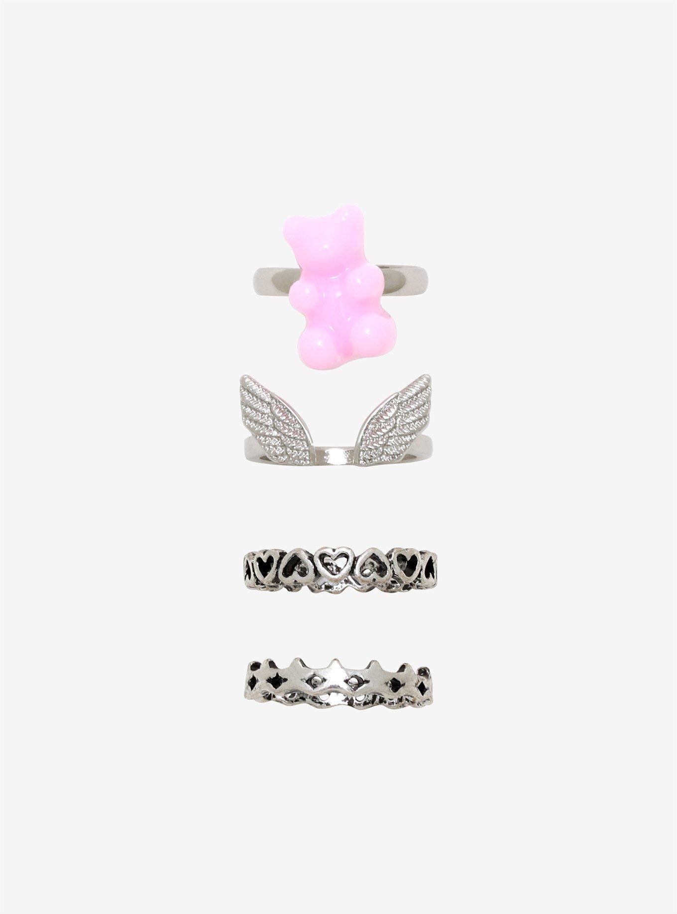 Gummy Bear Heart Ring Set, , hi-res