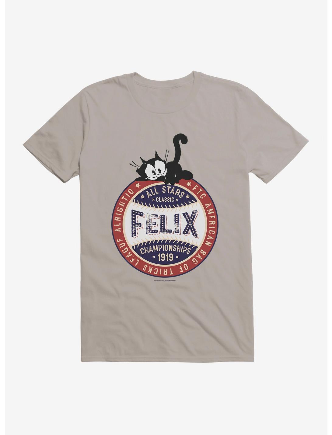 Felix The Cat All Stars Classic Championships 1919 T-Shirt, LIGHT GREY, hi-res