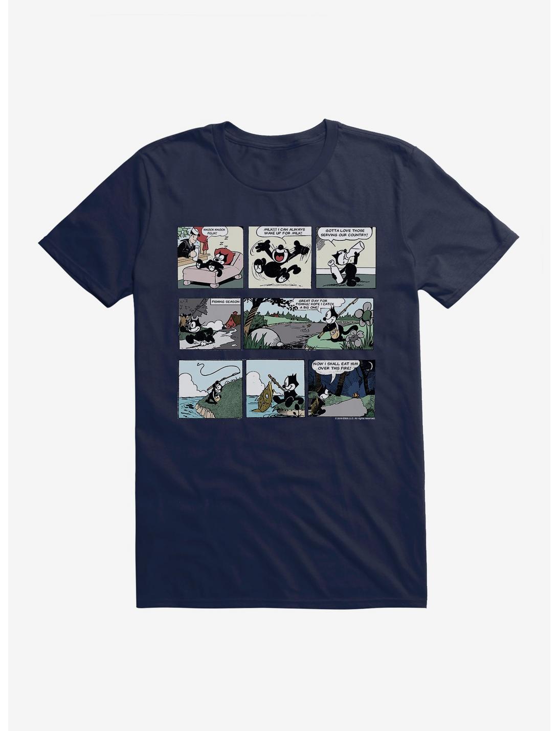 Felix The Cat Comic Strips T-Shirt, MIDNIGHT NAVY, hi-res