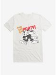 Felix The Cat This Cat Can Party T-Shirt, WHITE, hi-res