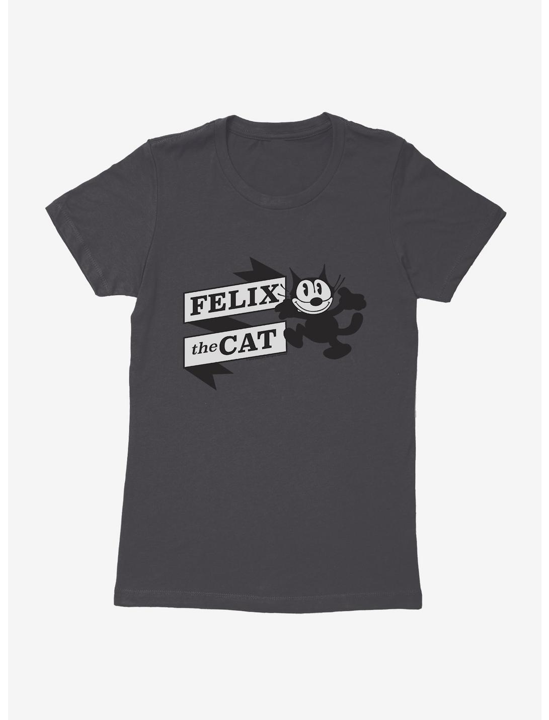 Felix The Cat Happy Logo Womens T-Shirt, HEAVY METAL, hi-res