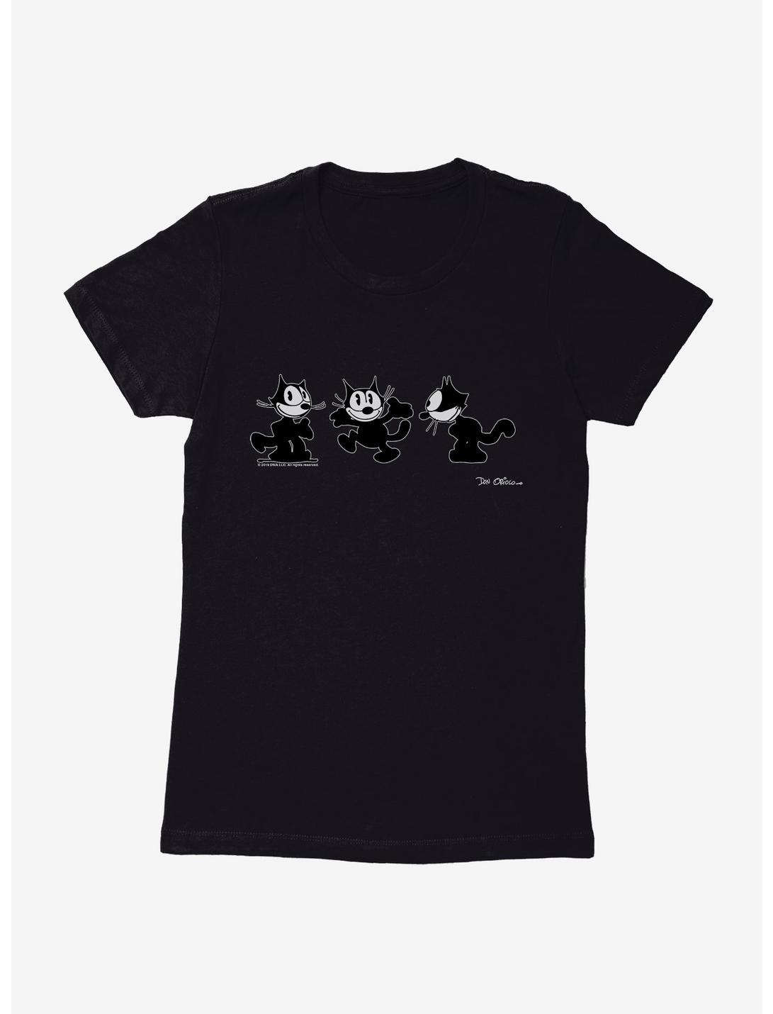 Felix The Cat Happy Faces Womens T-Shirt, BLACK, hi-res