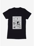 Felix The Cat Hot Air Balloon Comic Strip Womens T-Shirt, BLACK, hi-res