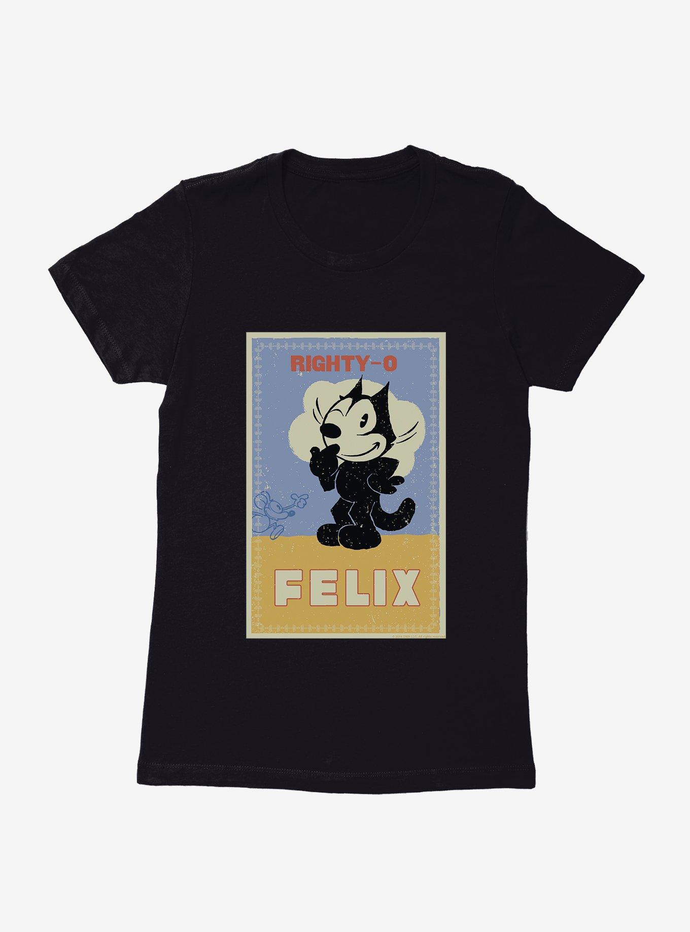 Felix The Cat Mighty-O Womens T-Shirt, BLACK, hi-res