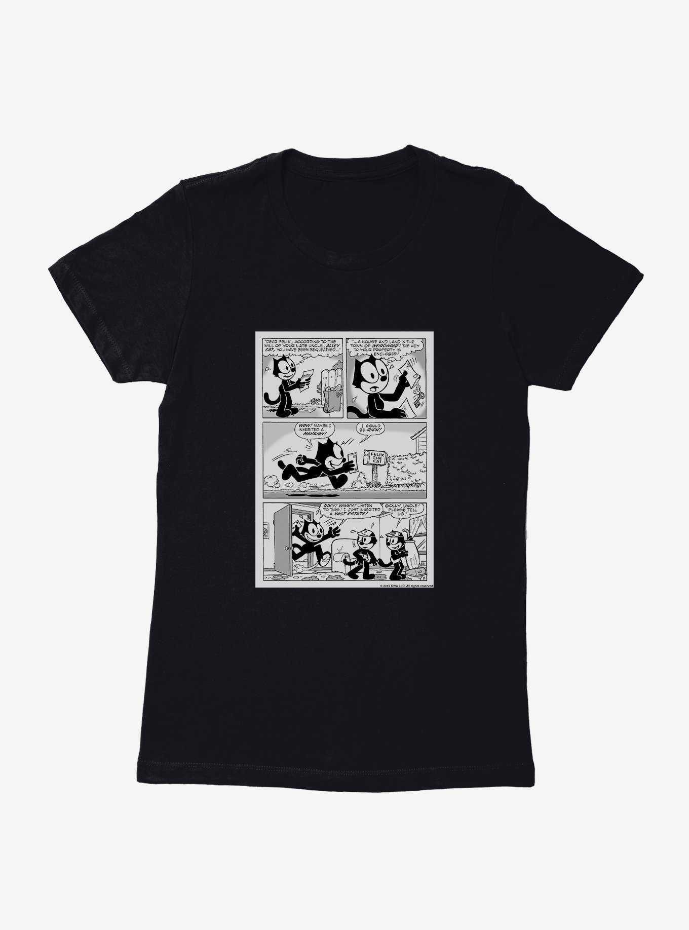 Felix The Cat Inheritance Comic Strip Womens T-Shirt, , hi-res
