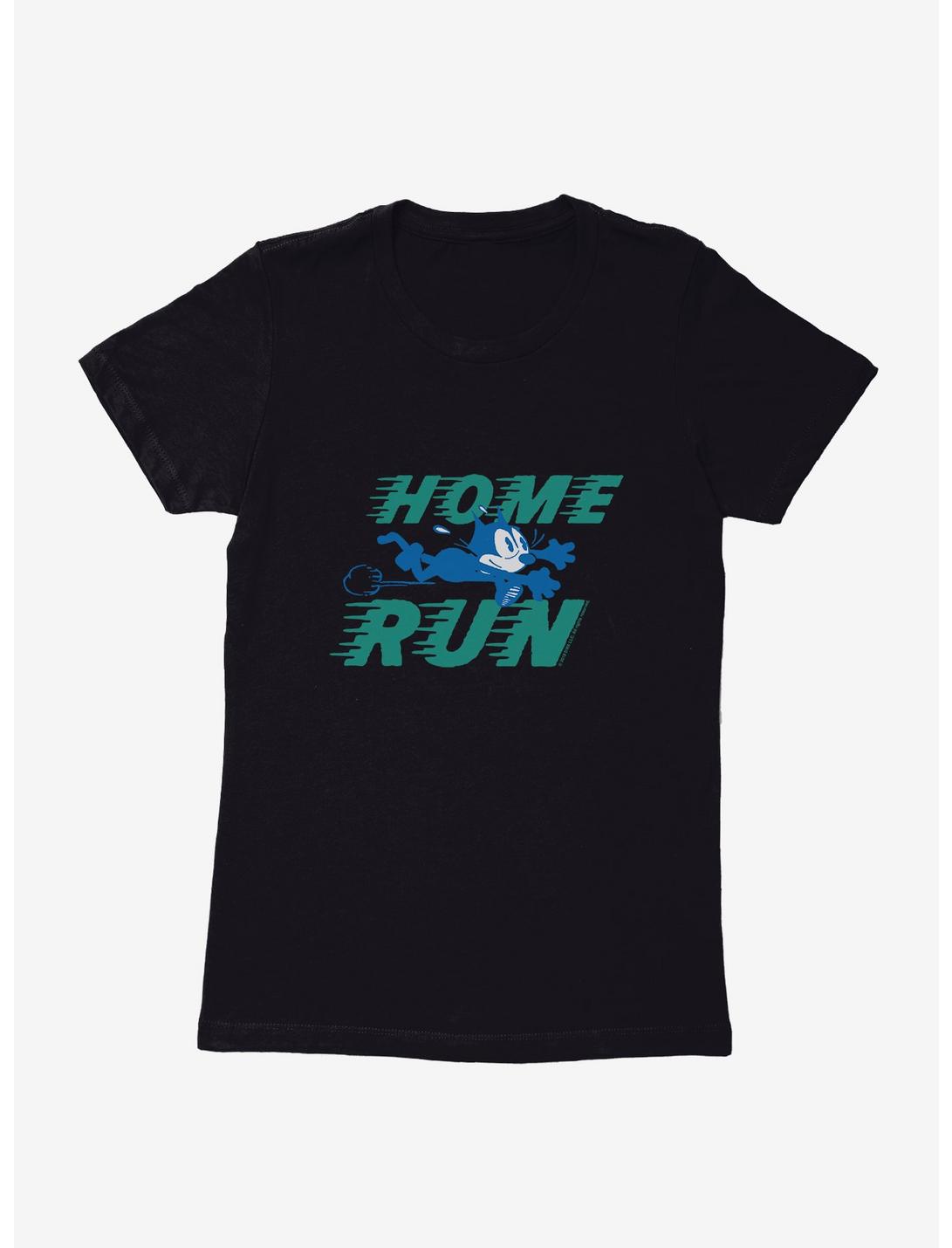 Felix The Cat Home Run Baseball Womens T-Shirt, BLACK, hi-res