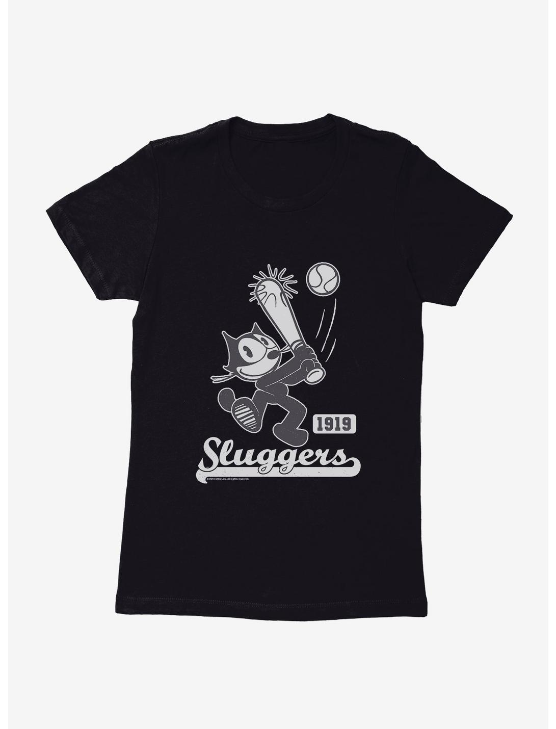 Felix The Cat Sluggers 1919 Baseball Womens T-Shirt, BLACK, hi-res