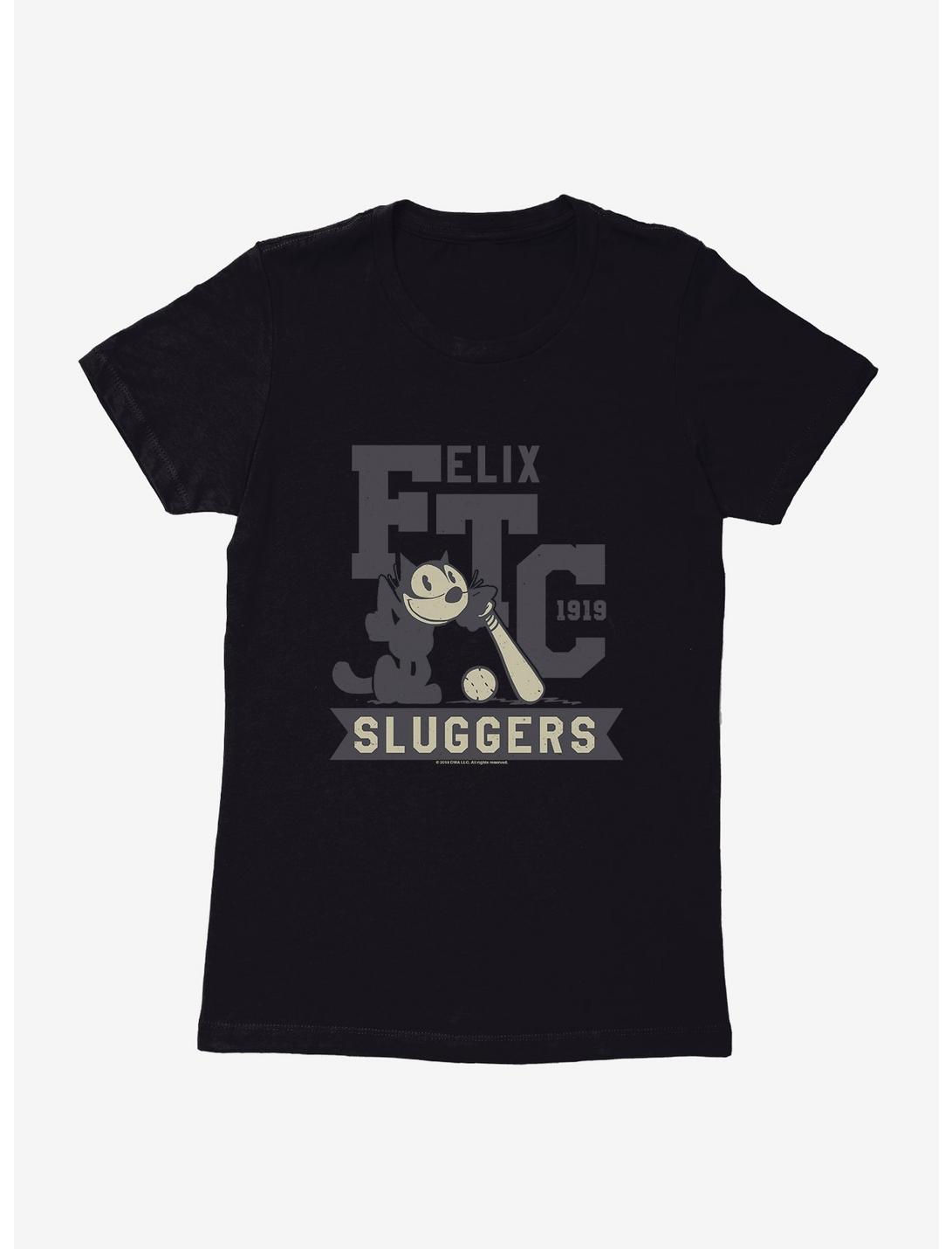 Felix The Cat Sluggers Baseball Womens T-Shirt , BLACK, hi-res
