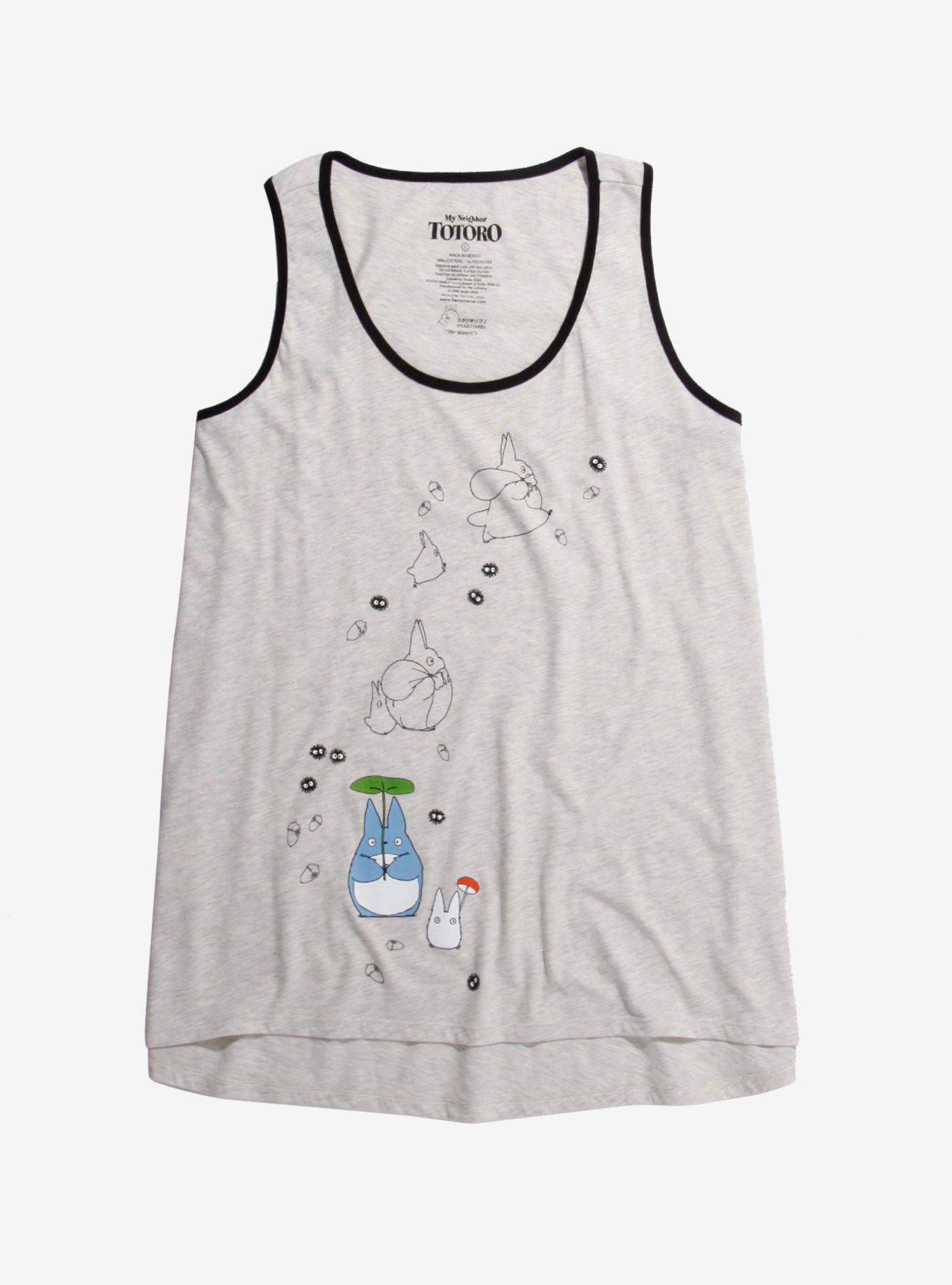 Her Universe Studio Ghibli My Neighbor Totoro Disappearing Forest Spirits Girls Ringer Tank Top Plus Size, MULTI, hi-res