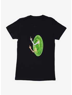 Rick and Morty Portal Middle Finger Womens T-Shirt, , hi-res