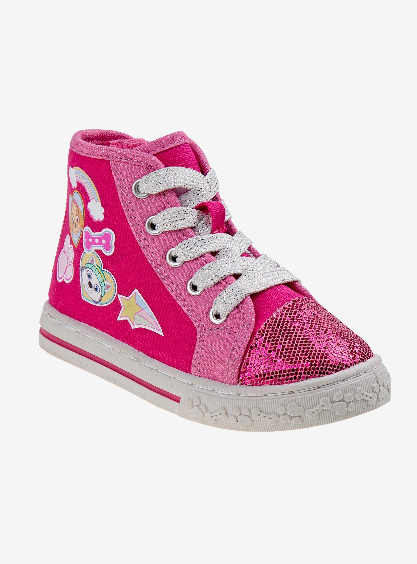 Paw Patrol Girls Pink Canvas Sneakers, PINK, hi-res