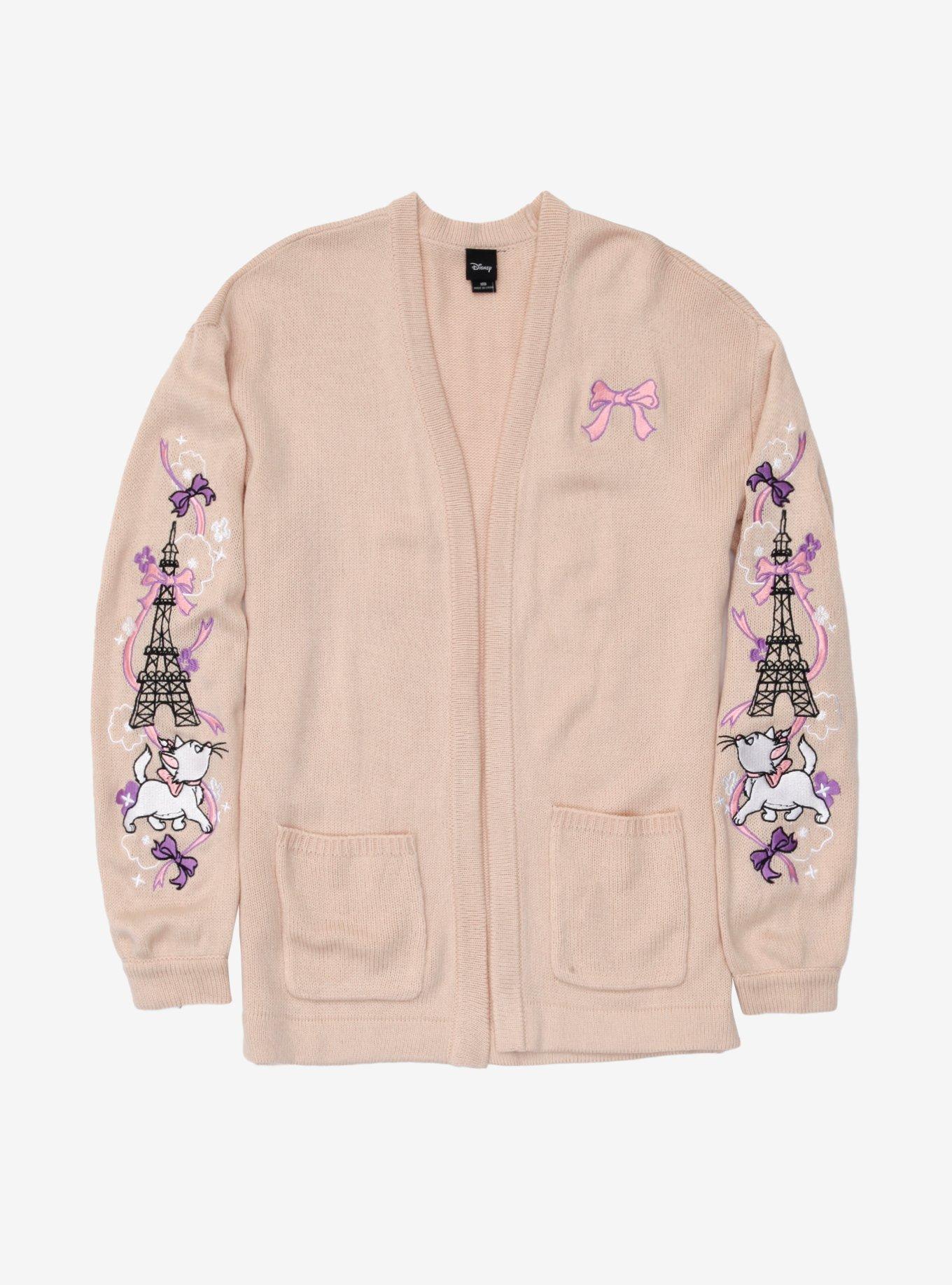 Disney The Aristocats Marie Embroidered Girls Open Cardigan, MULTI, hi-res