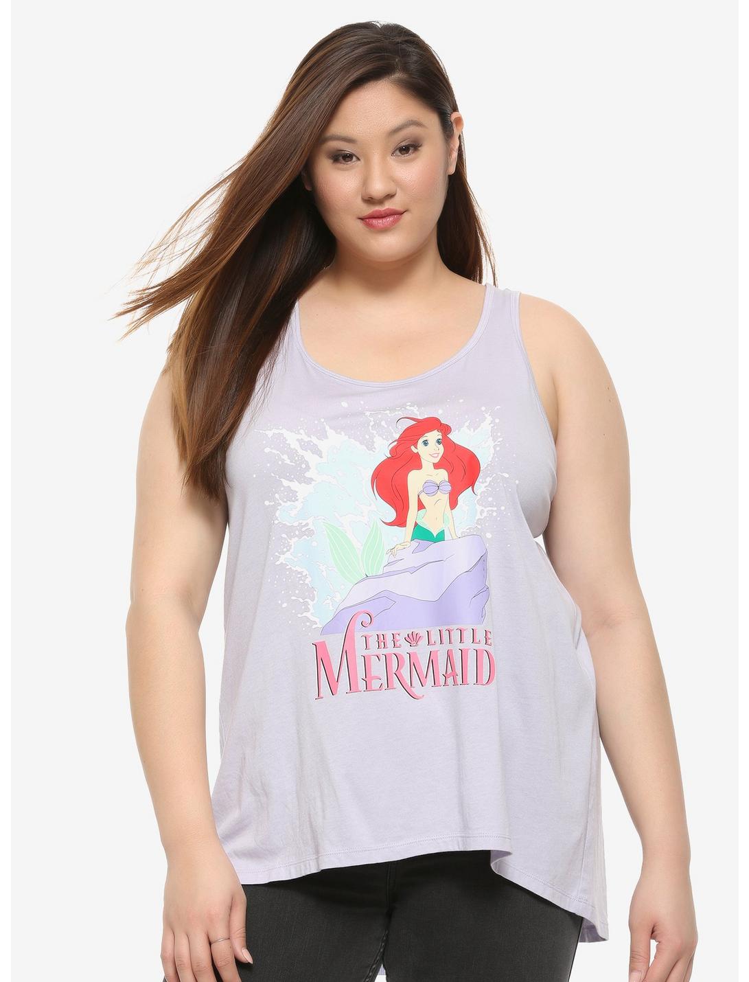 Disney The Little Mermaid Ariel Chiffon Back Girls Tank Top Plus Size, MULTI, hi-res
