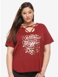 Harry Potter Burgundy Muggles Crisscross Girls T-Shirt Plus Size, MULTI, hi-res