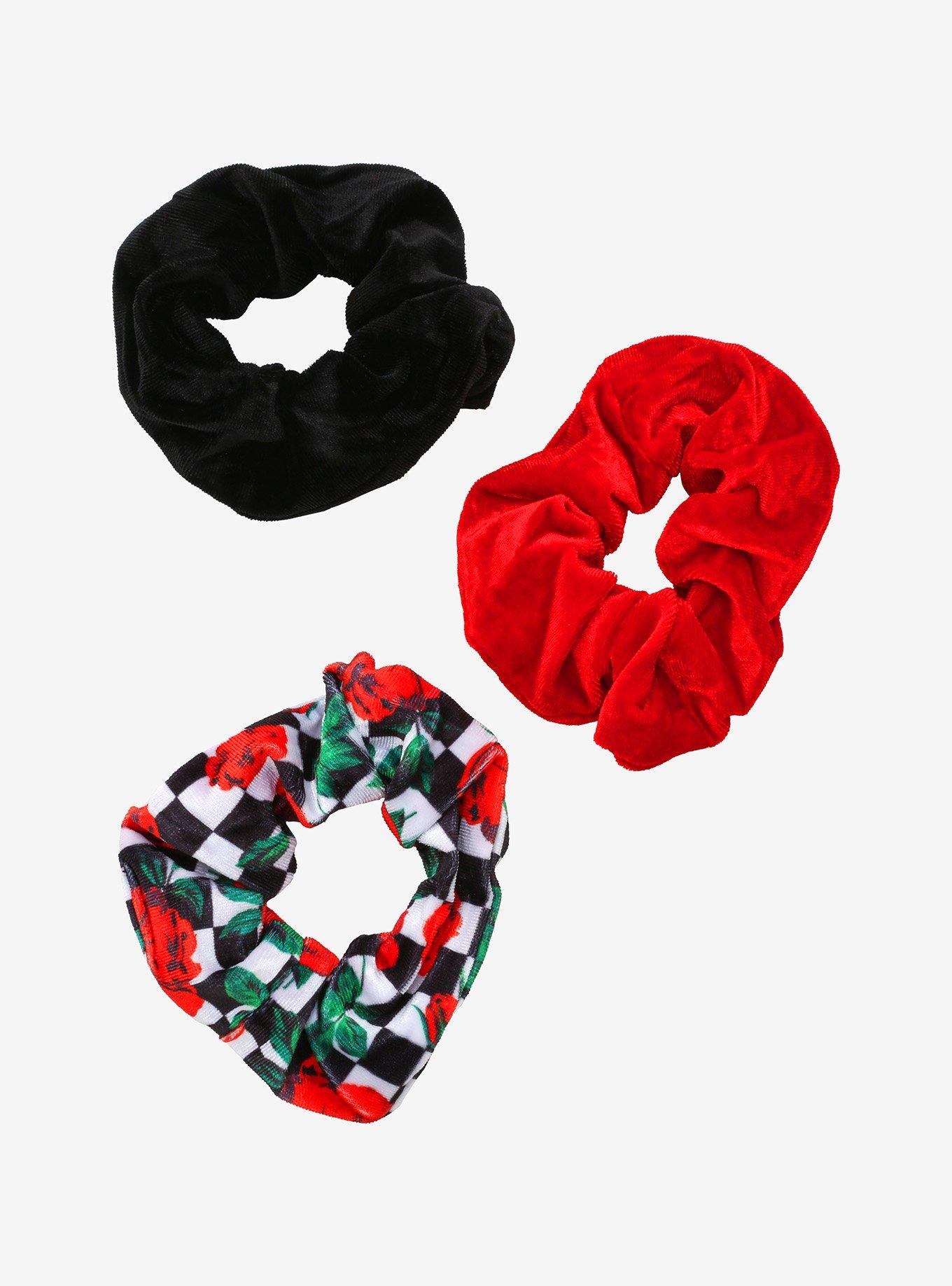 Rose Checkered Scrunchie Set | Hot Topic