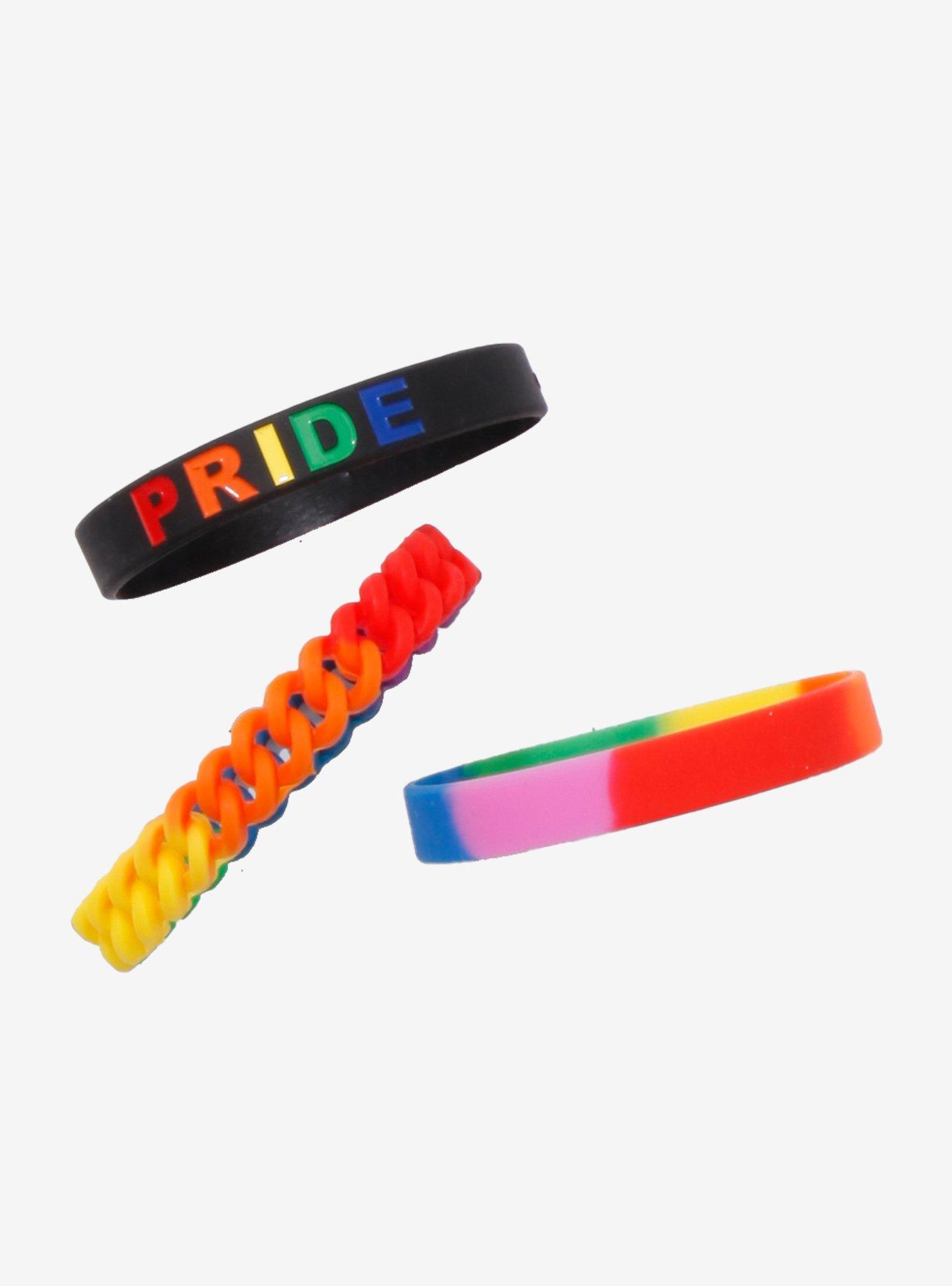 Rainbow Rubber Bracelet Set
