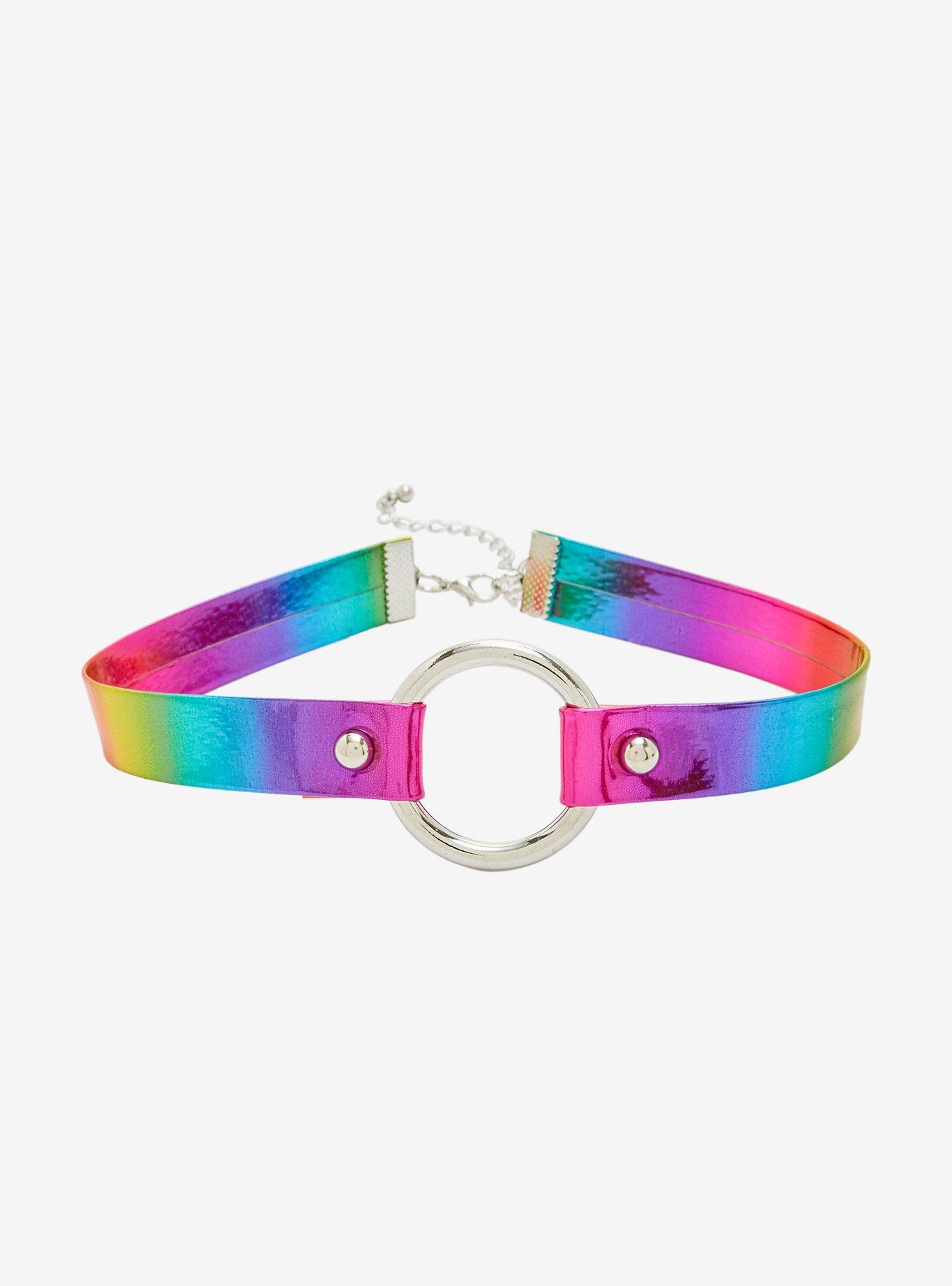 Rainbow O-Ring Choker, , hi-res