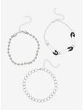 Safety Pin Ball Chain Anklet Set, , hi-res