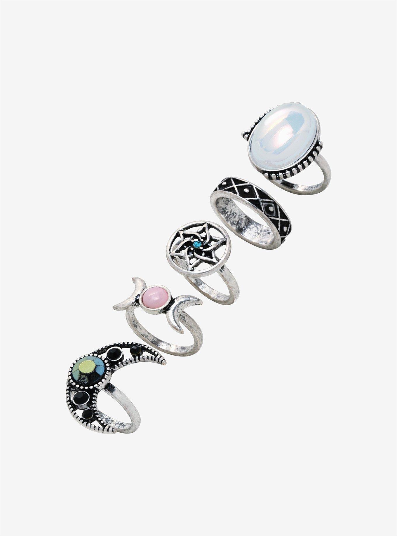 Moon Dream Catcher Ring Set, , hi-res