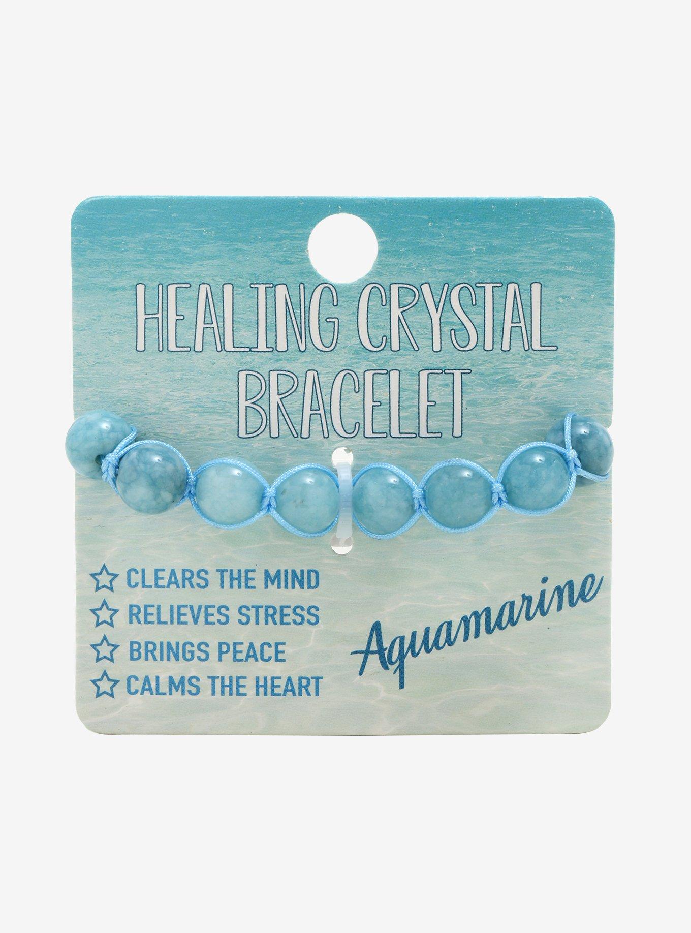 Blue Healing Crystal Cord Bracelet, , hi-res