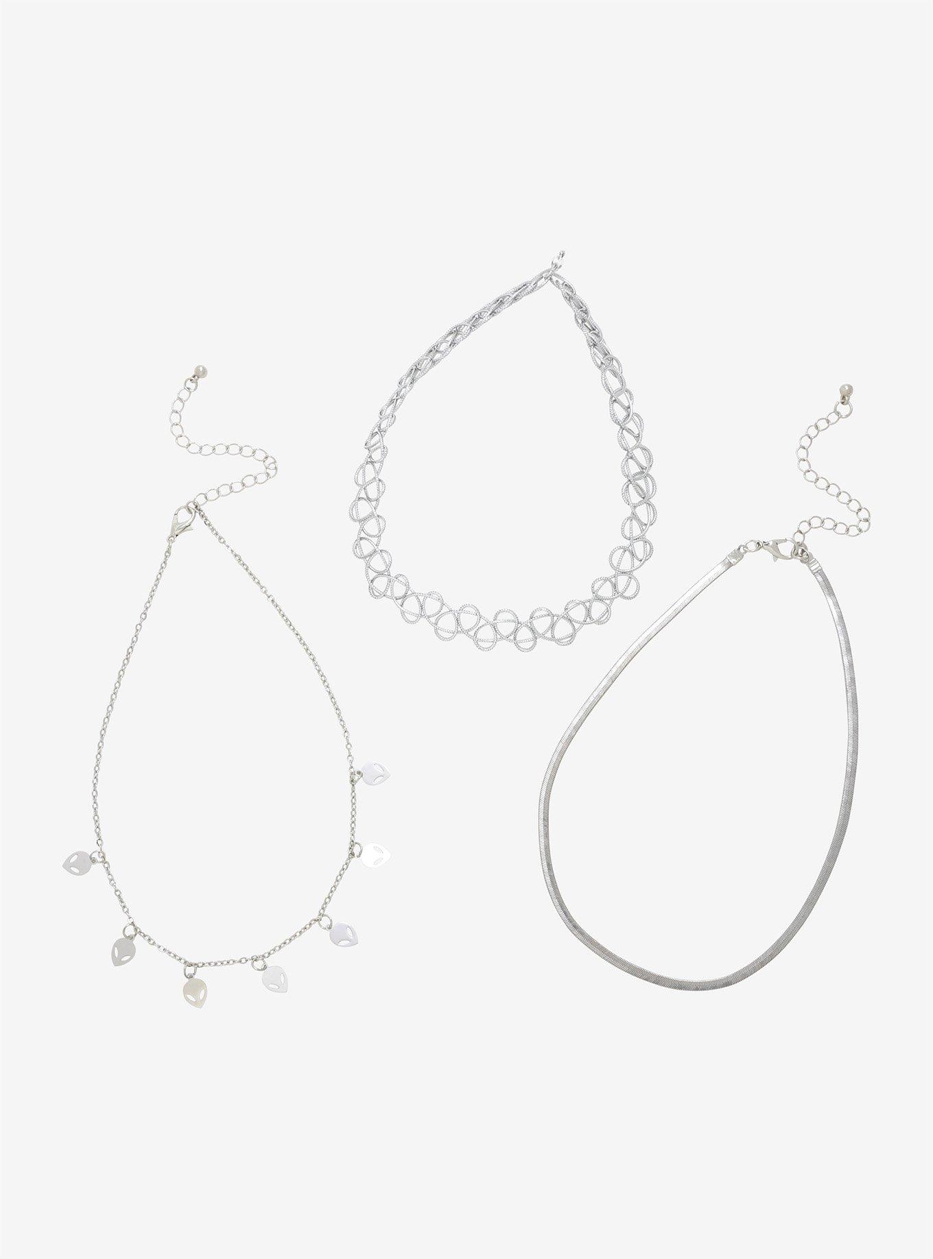 Silver Alien Choker Set, , hi-res
