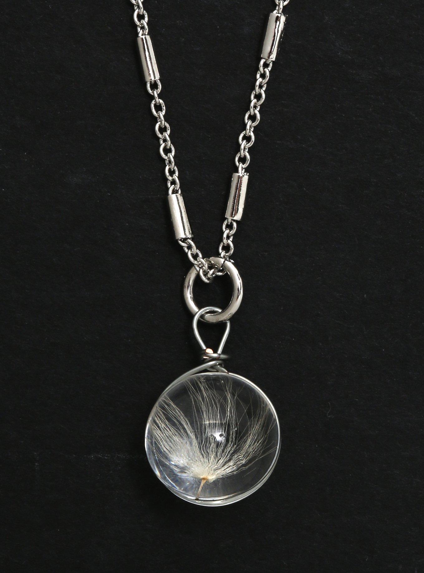 Dandelion Crystal Ball Necklace, , hi-res