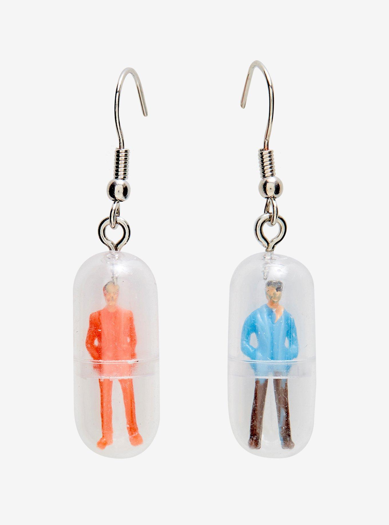 Toy Figure Capsule Dangle Earrings Hot Topic