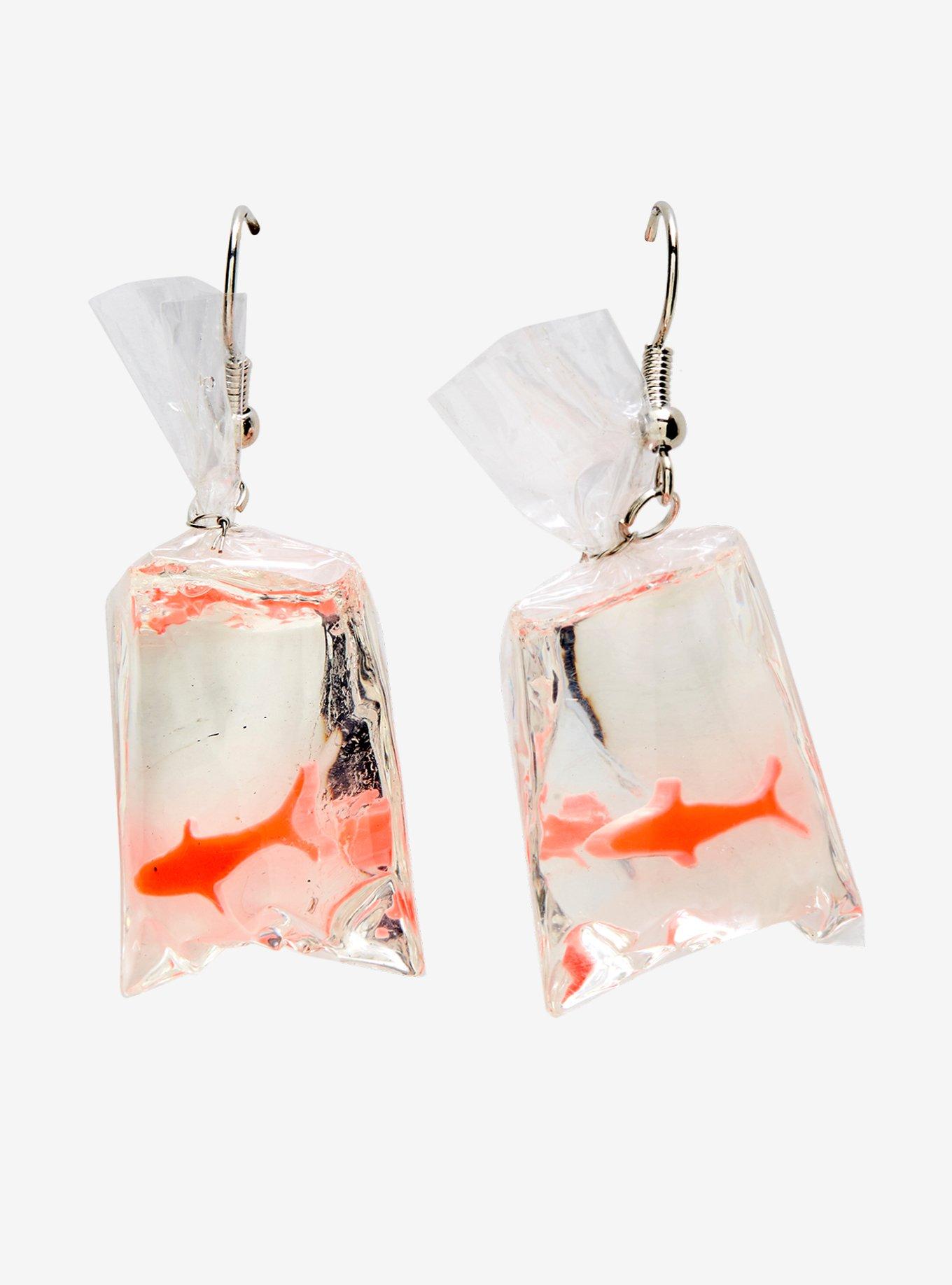 Goldfish Bag Dangle Earrings Hot Topic