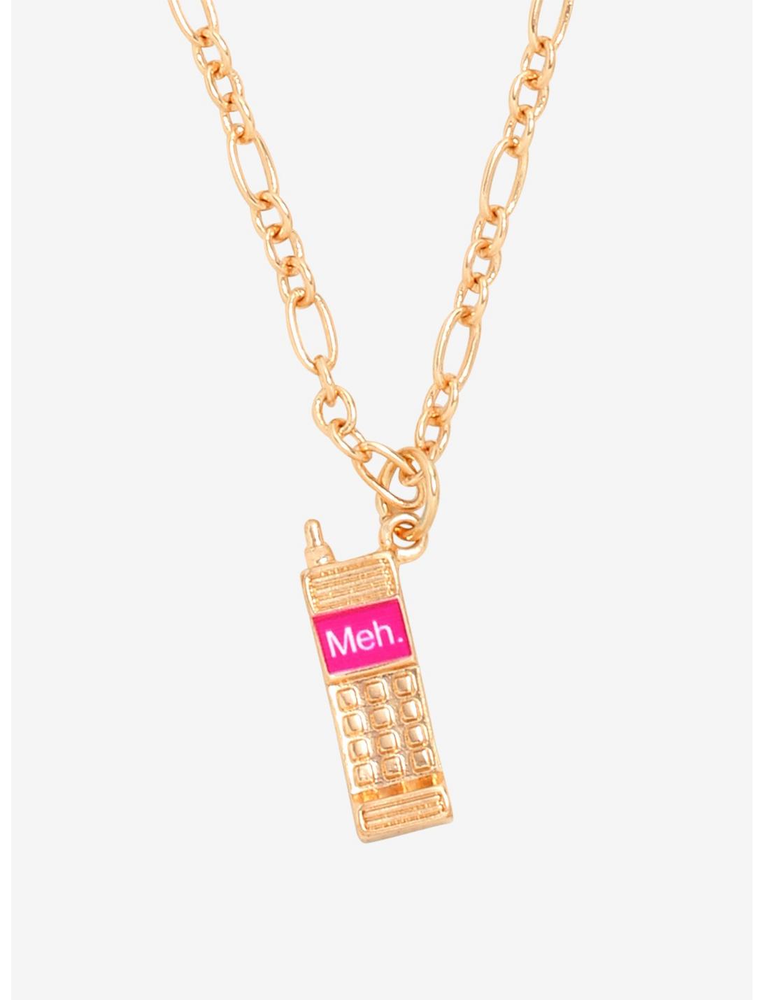 Cell Phone Meh Necklace, , hi-res