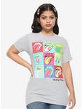 The Rolling Stones Pop Art Logo Girls T-Shirt, GREY, hi-res
